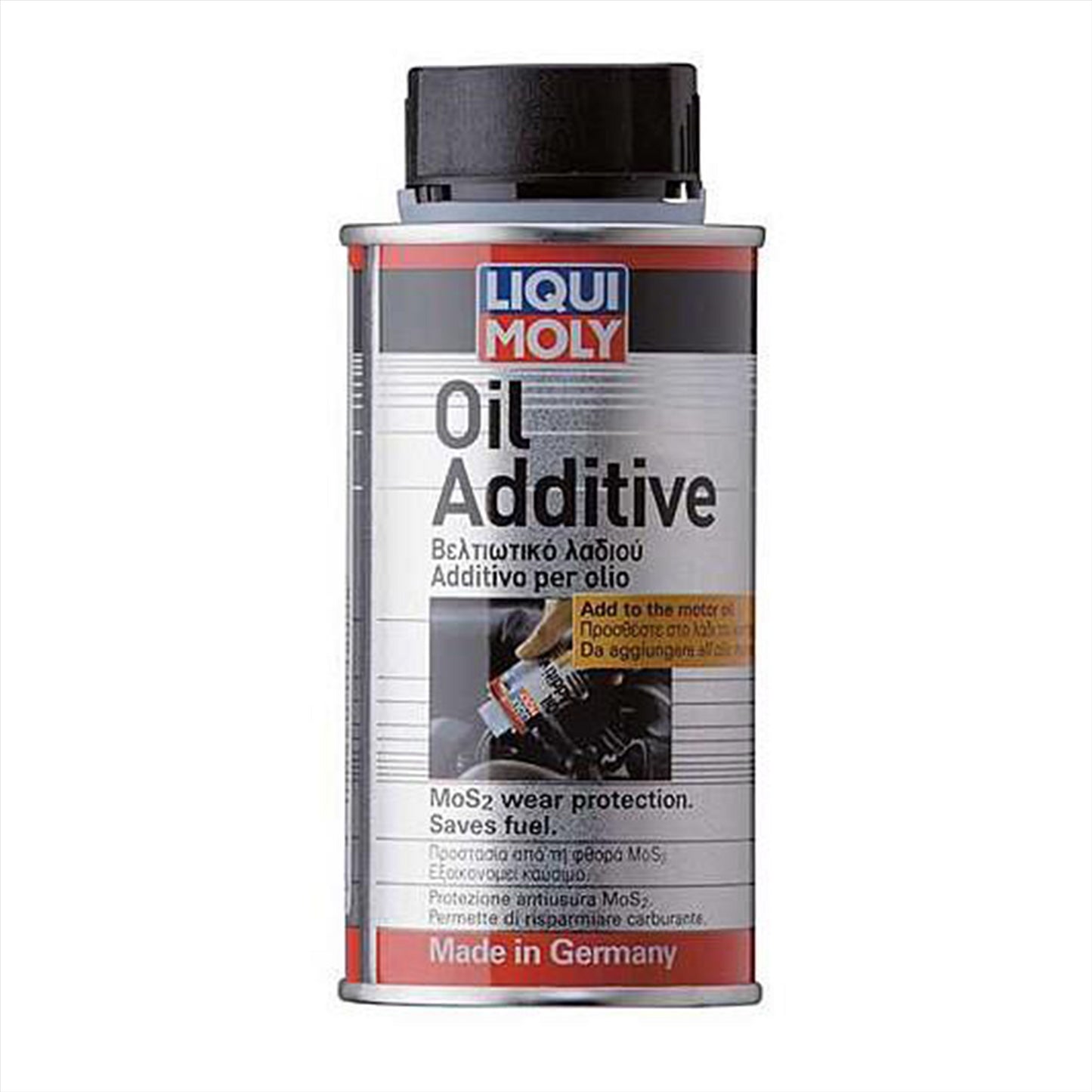 Liqui Moly MoS2 Oil Additive 125ml Low-Viscosity Increases Smooth Operation