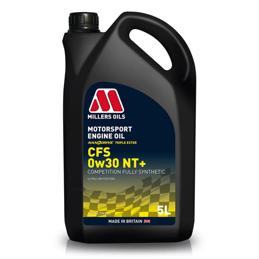 MILLERS 0w30 Fully Synthetic Racing Engine Oil Motorsport CFS 0w30 NT+  5 L