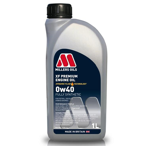 Millers XF Premium 0W-40 Fully Synthetic Engine Oil ACEA A3/B4 MB229.5