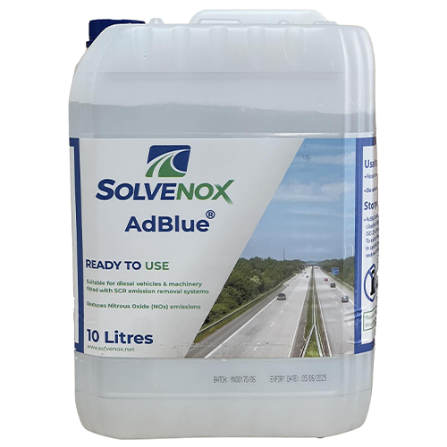 AdBlue 10 Litre SCR Exhaust Treatment Universal AD BLUE With Spout by Solventis