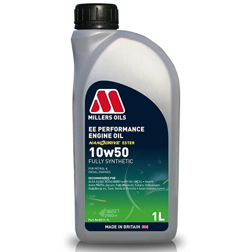 MILLERS EE Performance Abarth 10w50 Fully Synthetic Engine Oil