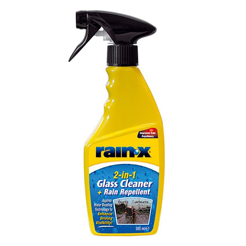 RainX 2in1 Glass Cleaner Hydrophobic Rain Water Repellent 500ml Trigger Spray