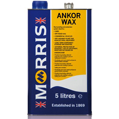 Morris Ankor Anti Rust Wax - 5Ltr - Rust Proof & Prevent Corrosion on Vehicles