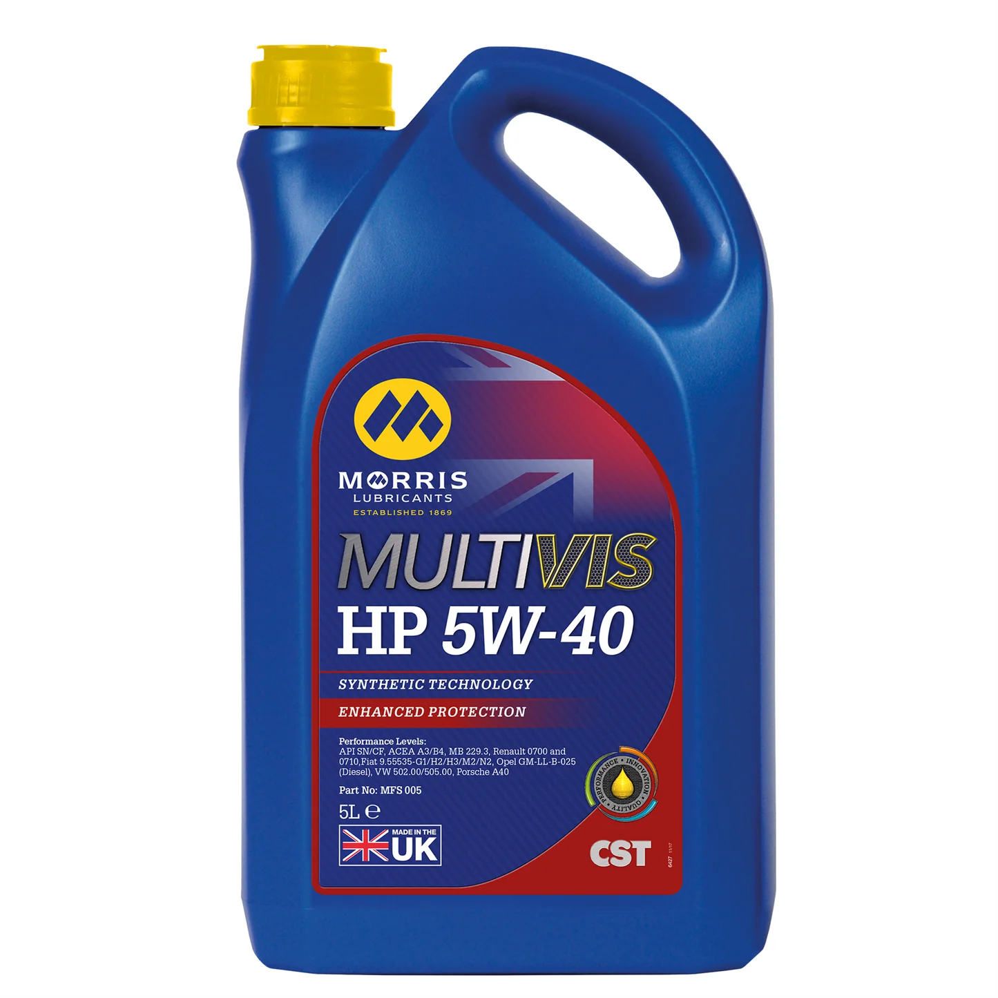 MORRIS CST 5L 5w40 Fully Synthetic Engine Oil ACEA A3 / B4 PSA B71 2300