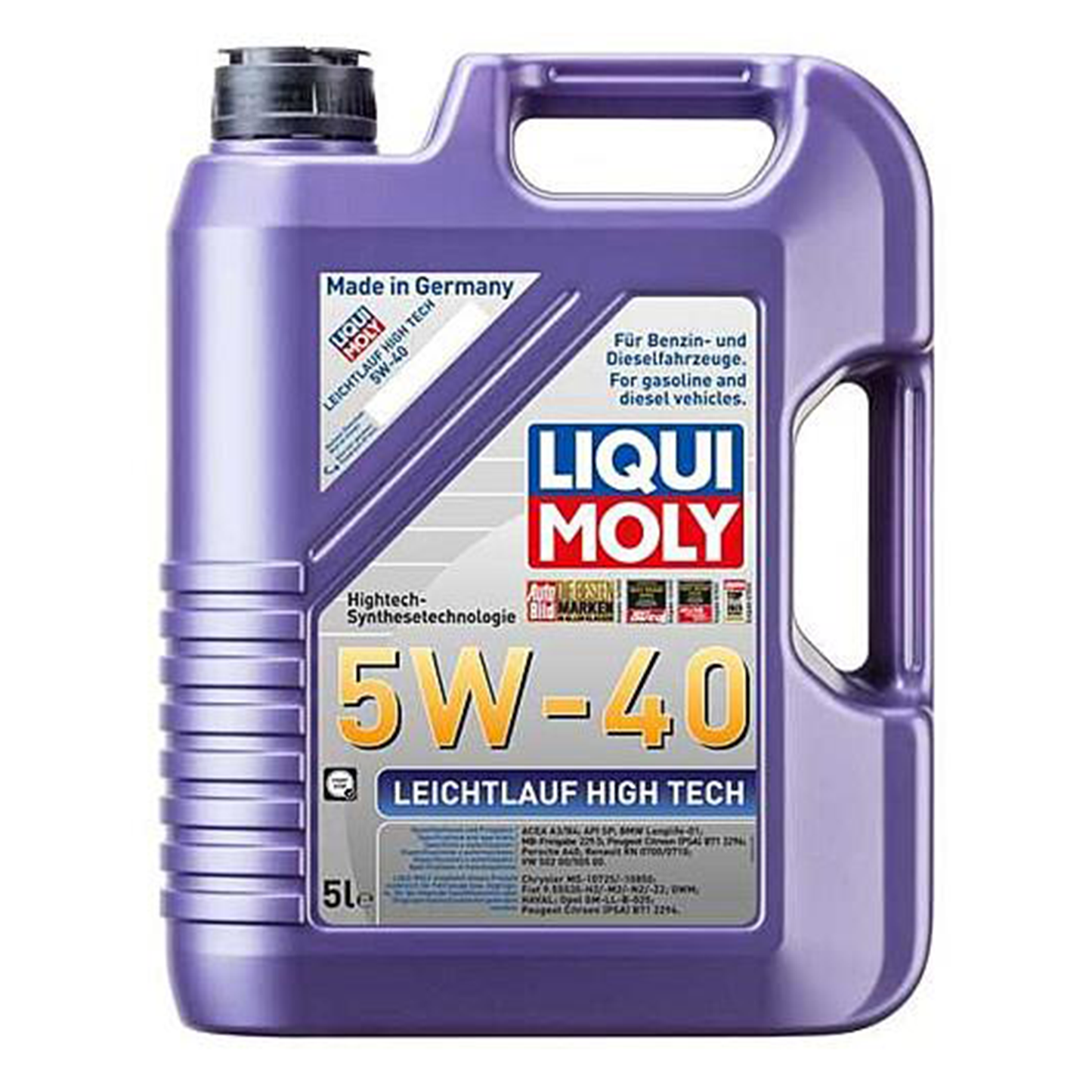 Liqui Moly 5W40 Engine Oil ACEA A3/B4 Leichtlauf High Tech MB229.5 BMW