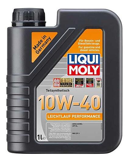 Liqui Moly 10W40 Engine Oil Leichtlauf Performance ACEA A3 B3