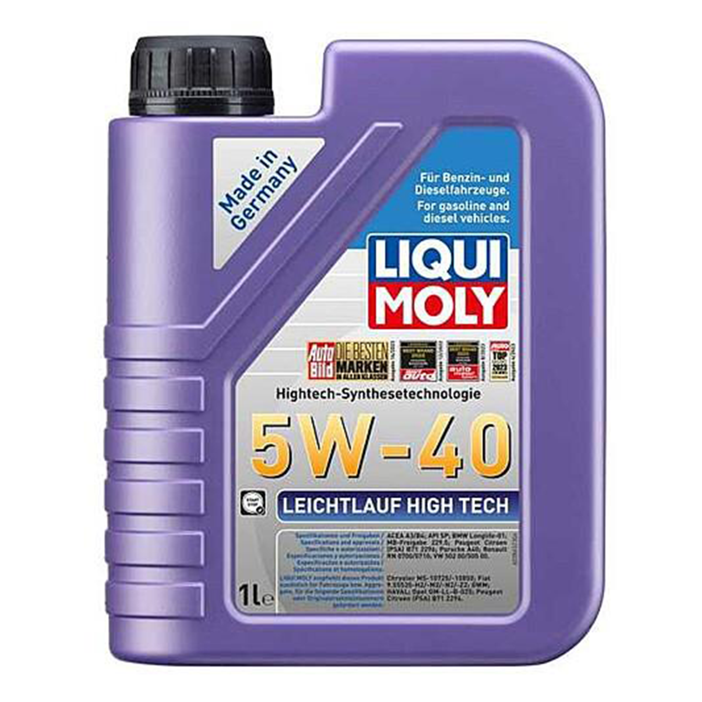 Liqui Moly 5W40 Engine Oil ACEA A3/B4 Leichtlauf High Tech MB229.5 BMW