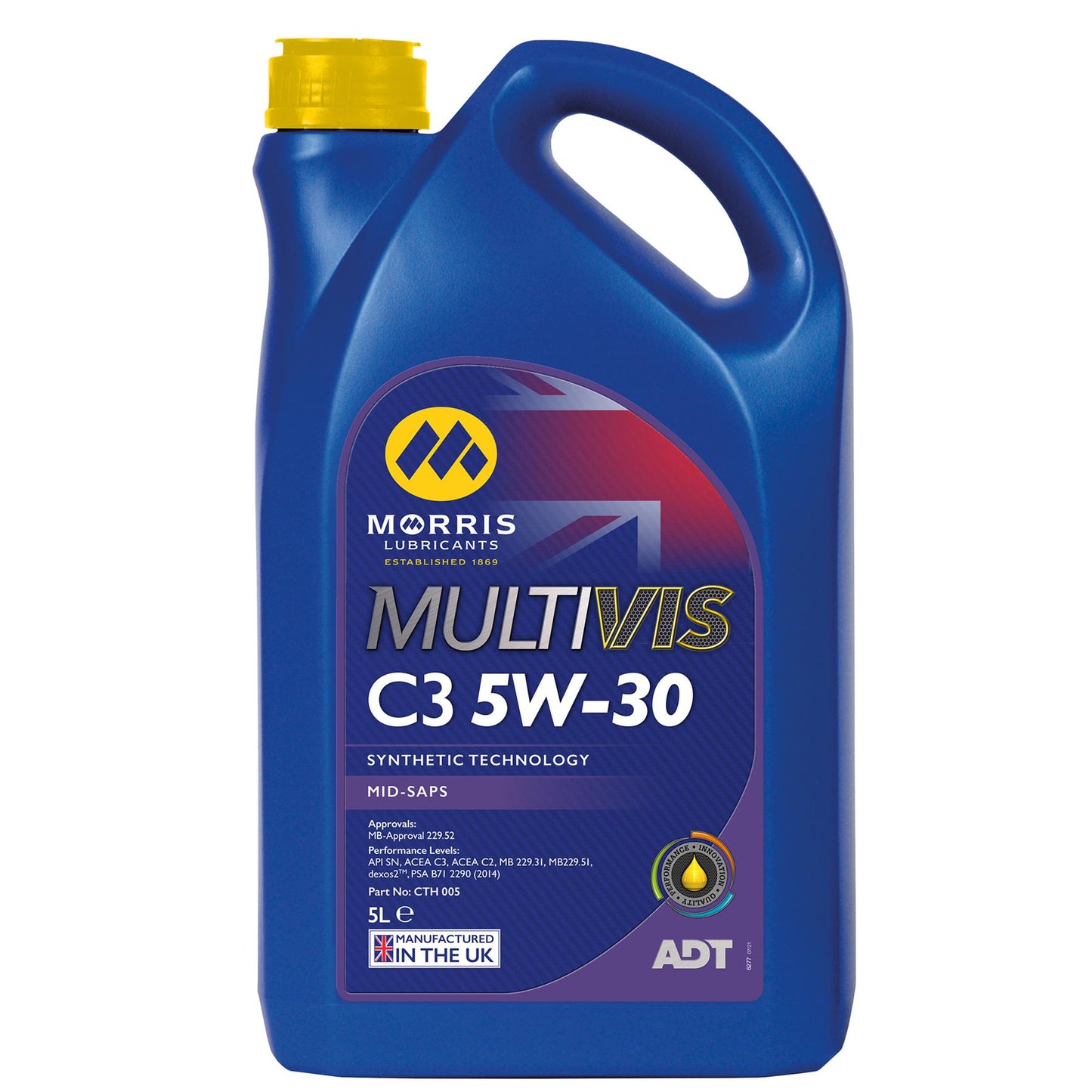 Morris 5w30 Fully Synthetic Engine Oil Multivis ADT Mid Saps C3 dexos2