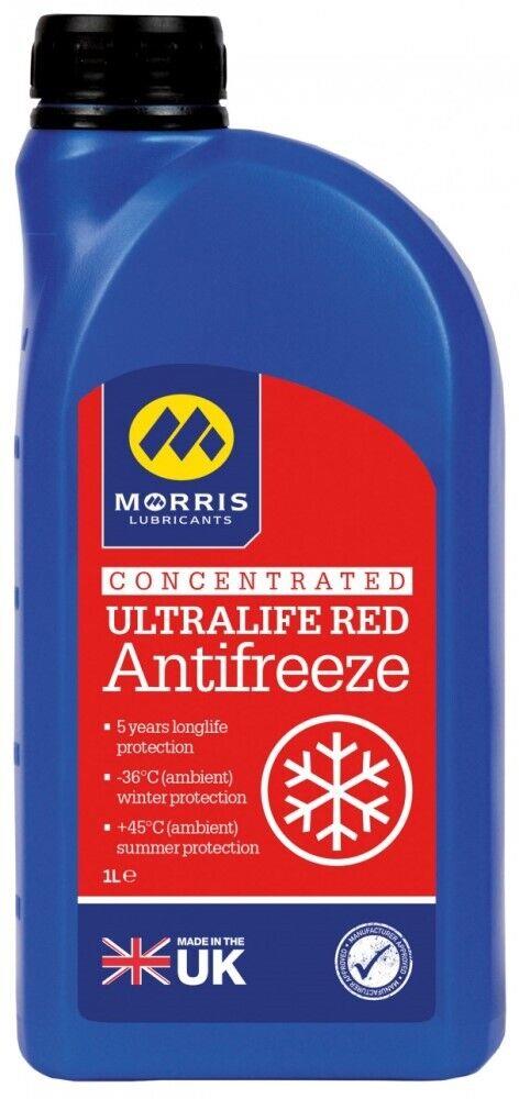 MORRIS Ultralife Red Antifreeze Coolant G12 Concentrated Longlife OAT Fluid