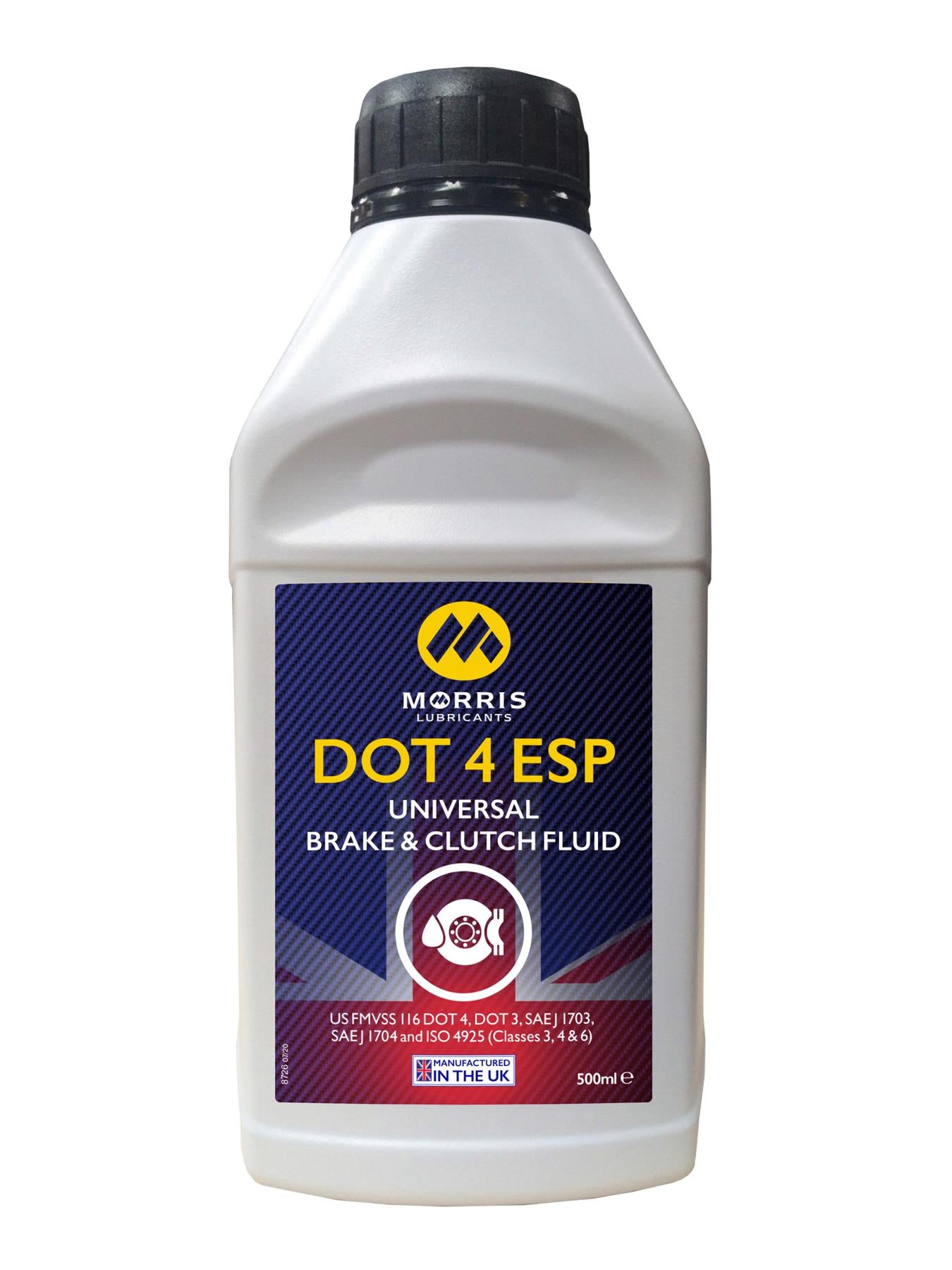 MORRIS DOT 4 ESP Brake Fluid Synthetic Brake & Clutch Fluid Dot4 500ml